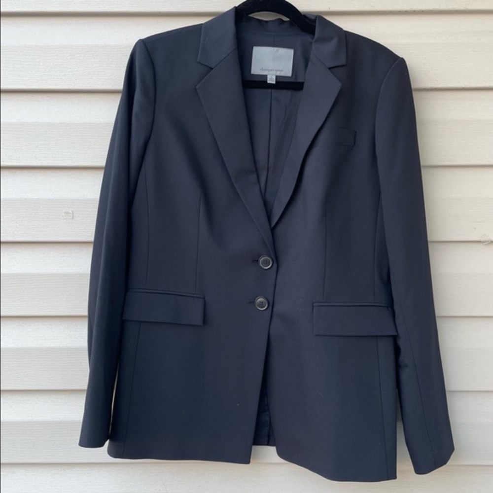 Classiques Entier Navy Blue Slim Blazer Size 12